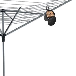 Wäscheklammerbeutel 2er Set Ø140x170 mm mit Reißverschluss und Karabiner strapazierfähiger Klammerbeutel für Wäscheklammern Haushalt Garten und Hund Futterbeutel flexibel und robust