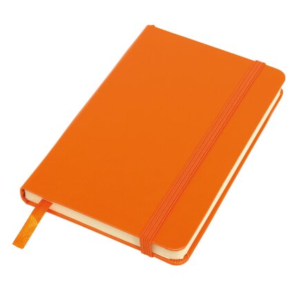 Notizblock DIN A6 Notizheft 80 Blatt liniert Notizbuch Lesezeichen Orange BWI