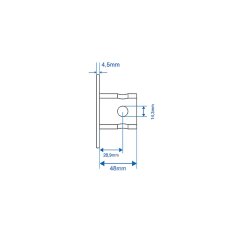 Halter für Abstellstütze Anhänger 115x100 – Chromveredelt, für Stützen mit 1000 kg Tragfähigkeit, Halter für Abstellstütze