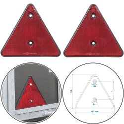 2 x Dreiecke Dreieck Rückstrahler Reflektor Anhängerdreieck Pkw Anhänger LKW