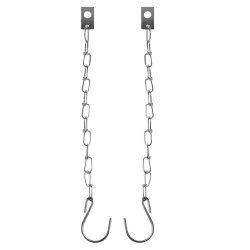 2x Sicherungshaken Anhänger Boardwandverschluss S Haken mit Kette 24cm verzinkt