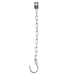 2x Sicherungshaken Anhänger Boardwandverschluss S Haken mit Kette 24cm verzinkt