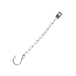 2x Sicherungshaken Anhänger Boardwandverschluss S Haken mit Kette 24cm verzinkt