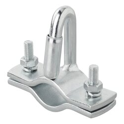 Abreißseil L 1,5m mit Hollandöse mit Feder 12 x 10 x 4 cm aus Verzinktem Stahl für die Anhängerkupplung zur Absturzsicherung Anhänger Zubehör