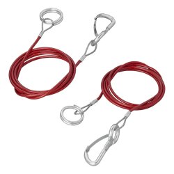 Abreißseil L 1,5m mit Hollandöse mit Feder 12 x 10 x 4 cm aus Verzinktem Stahl für die Anhängerkupplung zur Absturzsicherung Anhänger Zubehör