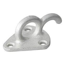 50 x Planenhaken mit Öse – stabile Anhängerhaken aus Gusseisen, feuerverzinkt, Zubehör-Set für Anhängernetze, Planen und sichere Fixierungen