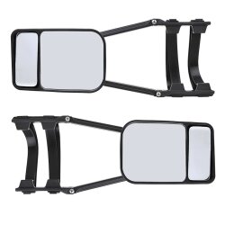 2x Wohnwagenspiegel mit integriertem Weitwinkelspiegel – Caravanspiegel - Einfach zu montieren, vibrationsfrei E