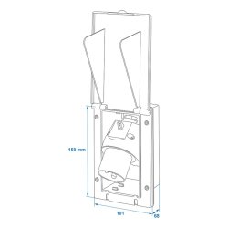 CEE Außensteckdose 16A 3-polig IP44 – Einbaustecker 220–240 V 50 Hz mit Klappdeckel – wetterfeste Stromversorgung für Wohnwagen, Boot & Außenbereich