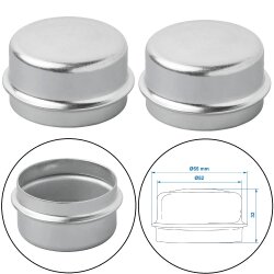 2x Radnabenkappen Ø52mm kompatibel Knott 417311001 Hahn, Nieper
