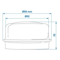 2x Radnabenkappen Ø52mm kompatibel Knott 417311001 Hahn, Nieper