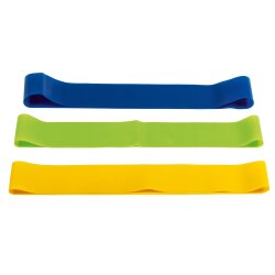 3x Fitnessbänder Set Widerstandsbänder Gymnastikband Fitness Bänder + Tasche BWI