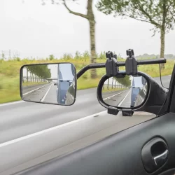 AS Wohnwagenspiegel Außenspiegel mit Spanngummis – Spiegel Universell inkl. Tasche für den Caravanspiegel Zusatzspiegel AS