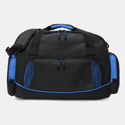AS Sporttasche Universal Schwarz/Blau 56L Weekender Damen mit Schuhfach, 60x36x26cm – Reisetasche Herren mit Seitentaschen AS