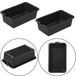 2 x Ölauffangbehälter 6L Ölauffangwanne – Ölwanne für sicheren Ölwechsel, 6L Volumen mit Ausgießer, ca. 390x225x125 mm, ideal für Werkstatt und Garage
