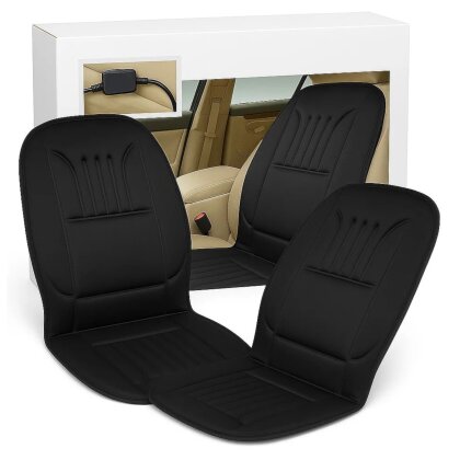 2x Sitzheizung Auto – Heizmatte mit DC 12 V Anschluss - Sitzheizauflage mit 2 Stufen - Sitzkissen für Ihr Auto 35/45W