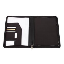 AS Konferenzmappe A4 schwarz Schreibmappe NOBLESSE mit Tablethalter AS