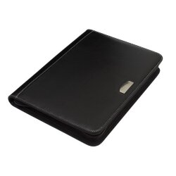 AS Konferenzmappe A4 schwarz Schreibmappe NOBLESSE mit Tablethalter AS