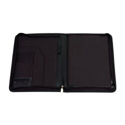 AS Konferenzmappe A4 schwarz Schreibmappe NOBLESSE mit Tablethalter AS