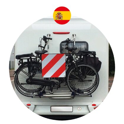 Alu-Warntafel Italien 50x50cm 361230 Warnschild Warntafel Fahrradträger