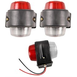 2 x 12 LED Umrissleuchte Begrenzungsleuchten Anhänger Rot/Weiss 12/24V LKW  Wohnwagen