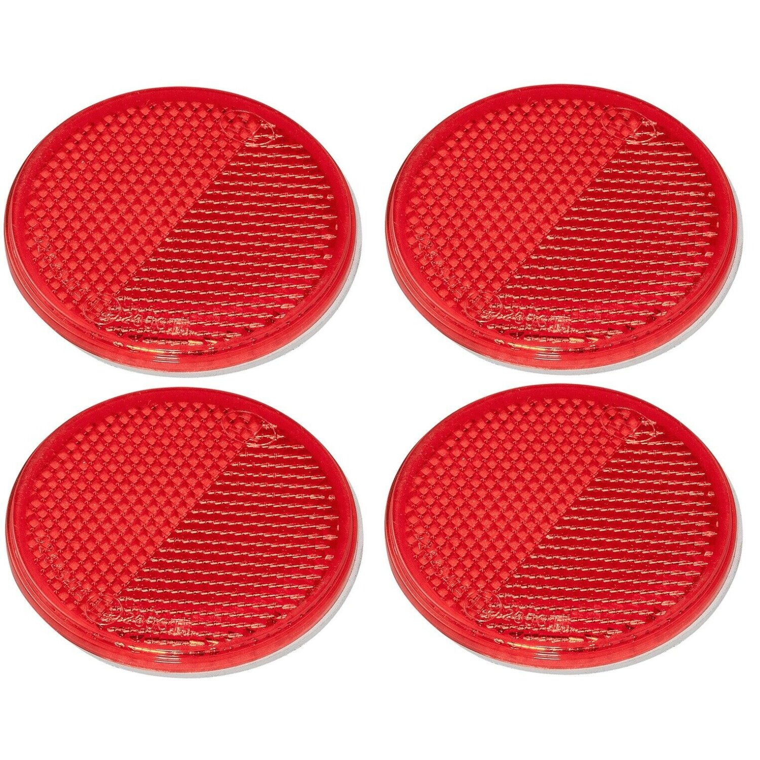 4x Reflektor Rot selbstklebend rund Ø55 Anhänger Seitenstrahler Rückstrahler  BWI, 4,99 €
