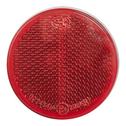 4x Reflektor Rot selbstklebend rund Ø55 Anhänger Seitenstrahler Rückstrahler BWI