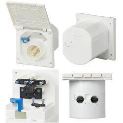 AS CEE Außensteckdose 220-240V 16A IP44 Weiß...