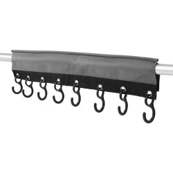 Kleiderhaken Hakenleiste mit 8 Haken Länge ca.58cm mit Klettband Zubehör für Wohnwagen