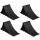 4x Unterlegkeile für Anhänger PKW mit Halter Schwarz Hemmschuhe Bremskeile