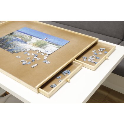 Puzzletisch 1000 bis 1500 Teile Puzzel Tisch 90 x 67cm Puzzel Board 4 Schubladen
