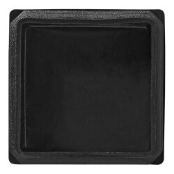 10x Rohrabdeckung für Vierkantrohr 50x50mm Lamellenstopfen Rohrstopfen in Schwarz als Pfostenkappe aus Kunststoff Endkappen geriffelt Kunststoffkappen