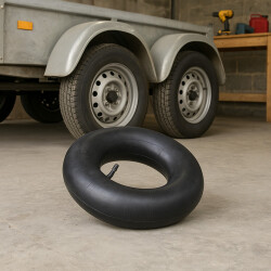 2 x Schlauch Sackkarre 3,5-4 Zoll Bollerwagen 260x85mm abgewinkeltem Autoventil