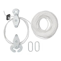 2x Flaschenzug Seilzug 20M 180kg Flaschen Seil Nylonseil Umlenkrolle mit Haken