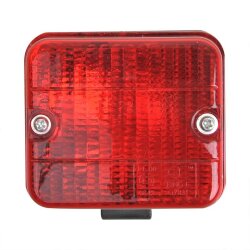 Nebelschlussleuchte Anhänger E-Typ12V Nebelschlussleuchte Universal Rückleuchte Rot Kunststoff 75x85x55mm Heckmontage links rechts mit Halterung BA15s Glühbirne