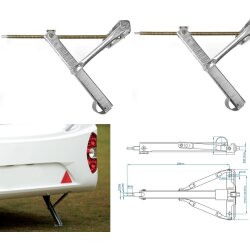 2 x Wohnwagen Stütze 500kg Kurbelstütze mit starkem Trapezgewindespindeln 4,3kg