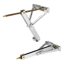 2x Wohnwagenstützen Trapezgewindespindel für Wohnmobil und Wohnwagen 625x457mm Stütze bis 500 kg Tragkraft Kurbelstütze 4,3 kg Eckstütze – verzinkter Stahl Ausdrehstütze