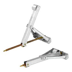 2x Wohnwagenstützen Trapezgewindespindel für Wohnmobil und Wohnwagen 625x457mm Stütze bis 500 kg Tragkraft Kurbelstütze 4,3 kg Eckstütze – verzinkter Stahl Ausdrehstütze