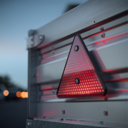 Reflektoren Anhänger 10tlg E-Typ Reflektor Set mit Schraubloch - Dreieck Rückstrahler, Rundreflektoren 60 - 80 mm für LKW, Quad, Wohnwagen