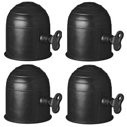 Schutzkappen 4er Set für Anhängerkupplung – Abschließbar, PVC, mit Schlüssel, Schutz vor Schmutz & Rost, Anhängerkupplungszubehör