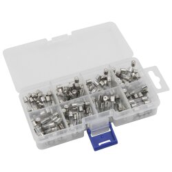 160x Glassicherungen Sicherungen Feinsicherung Sortiment 5 mm bis 20 mm Set
