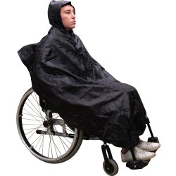 Rollstuhl Regencape Regenponcho Senior ohne Ärmeln, Kapuze Regenschutz Rollator