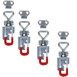 4x Verstellbarer Spannverschluss klein 70-81mm Hebelverschluss verzinktem Stahl Anhänger Exzenterverschluss Abschließbar