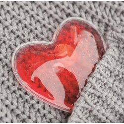 Taschenwärmer Herzform rot – Wiederverwendbarer Handwärmer zum Knicken – Handtaschenwärmer – Wärmepad knicken 5er Set