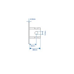 2x Halterung für Abstellstütze bis 1000 kg 115x100mm Ø 51 mm 620 Gramm