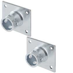 2x Halterung für Abstellstütze bis 1000 kg 115x100mm Ø 51 mm 620 Gramm