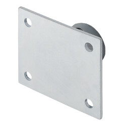 2x Halterung für Abstellstütze bis 1000 kg 115x100mm Ø 51 mm 620 Gramm