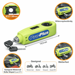 Motorrad Schloss Bremshebelschloss Gasgriff...