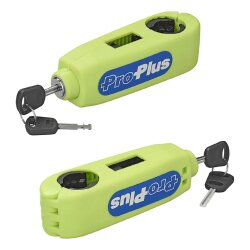 Motorrad Schloss Bremshebelschloss Gasgriff Diebstahlsicherung für Motorrad Roller Moped Quad ATV Bremshebel Sperre Ø 27–38mm Edelstahl Metallkörper Wegfahrsperre Hellgrün