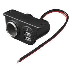 2x Zigarettenanzünder Verteiler Steckdose 12V und 24V mit 2 USB Anschlüssen für Auto, Lkw, Wohnmobil