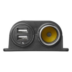 2x Zigarettenanzünder Verteiler Steckdose 12V und 24V mit 2 USB Anschlüssen für Auto, Lkw, Wohnmobil